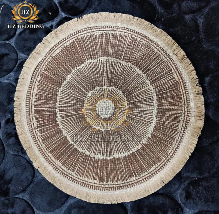 Round Placemat Table Non-Slip Jute Mats for Dining Table Decoration Accessories Kitchen Placemats Coffee Coasters Party Dinner 15x15 inh
