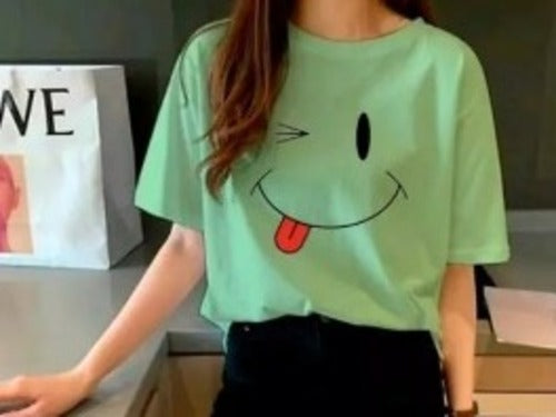 Aua n Co Naughty Smile Women’s & Girls’ Printed T-Shirt