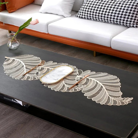 3 Feet Leaf design Table Runner, Center Table Dressing Table Non-Slip Table runner Stylish and Classic for most attractive table