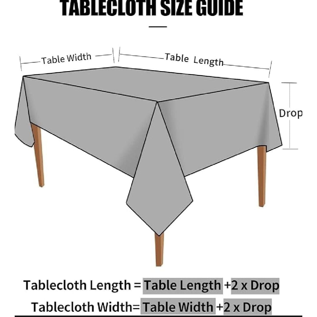 4 6 & 8 Seater Golden Color Tablecloth with beautiful Spill-Proof Table Cloth in Washable Oil Proof anti-scalding Pvc Vinyl Table Cover Decoration for Kitchen Dining