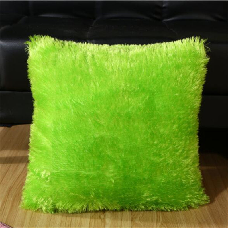 Cushion Case Plush Cushion Cover Home Decor cushion Covers Sofa Decorative Soft Fur Cushion Cover 15 x 15