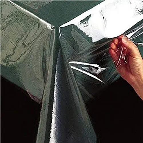 4 Seater PVC( 6 x 5 Ft) 60x72 inch Transparent Clear Dining Table Cloth / Cover Plastic Table Cover Protector Sheet Rectangle