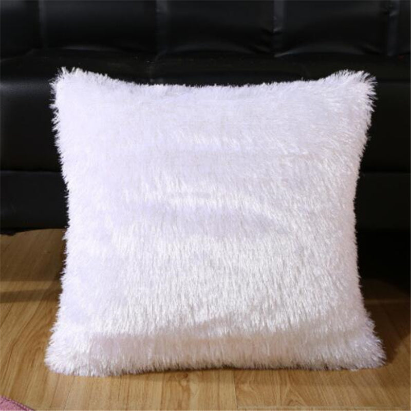 Cushion Case Plush Cushion Cover Home Decor cushion Covers Sofa Decorative Soft Fur Cushion Cover 15 x 15