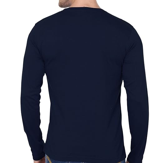 Men’s Soft Cotton V-Neck Tee – Navy Blue