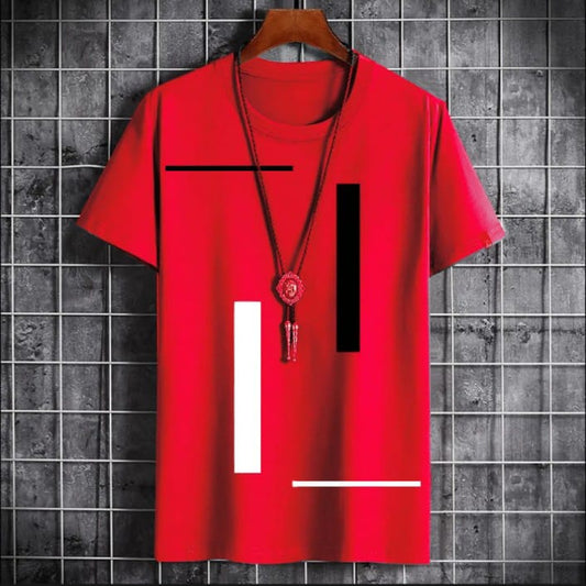 Vertical Stripe Cotton T-Shirt for Men & Boys