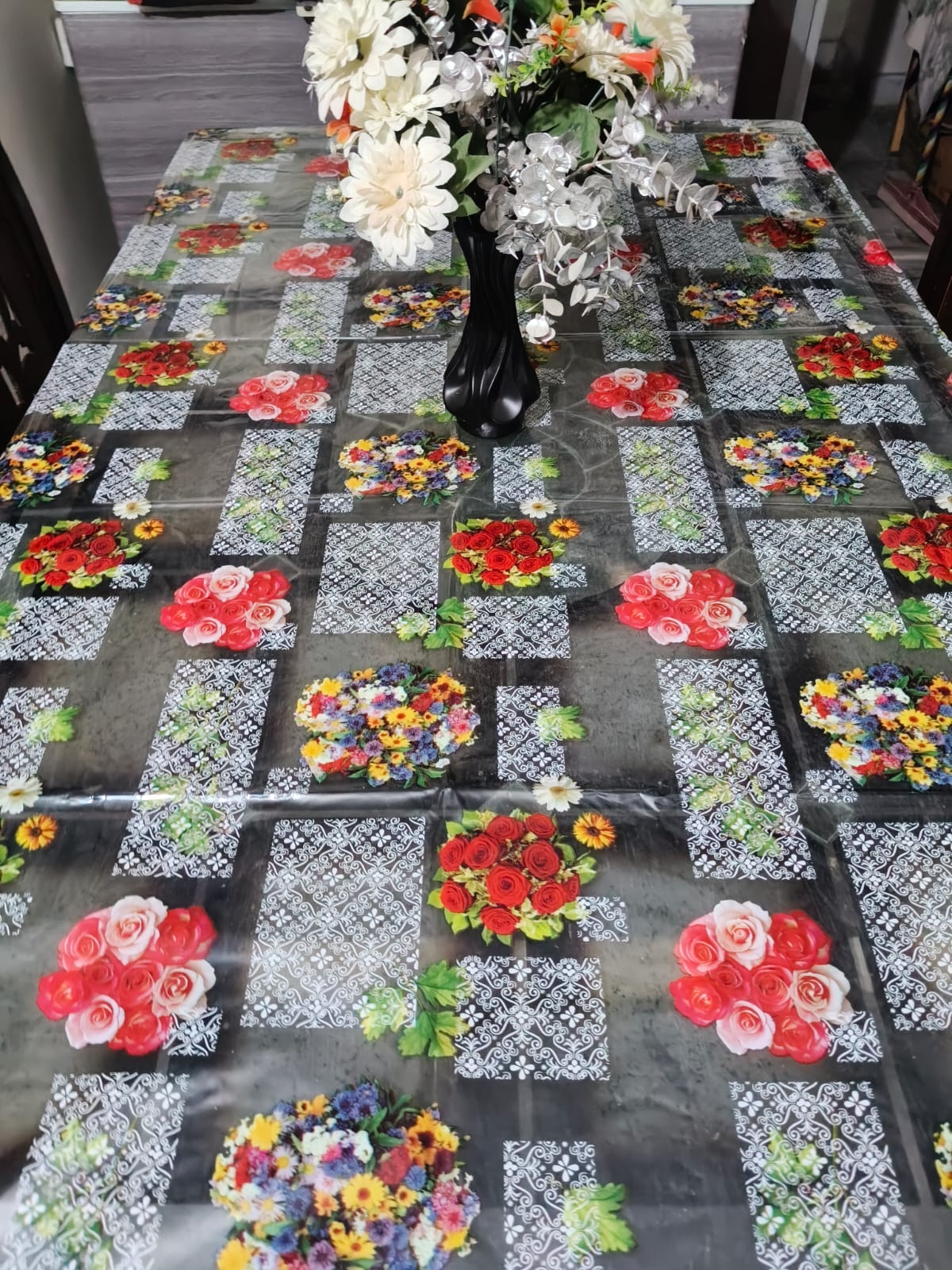 6 seater Premium Floral Table Cover