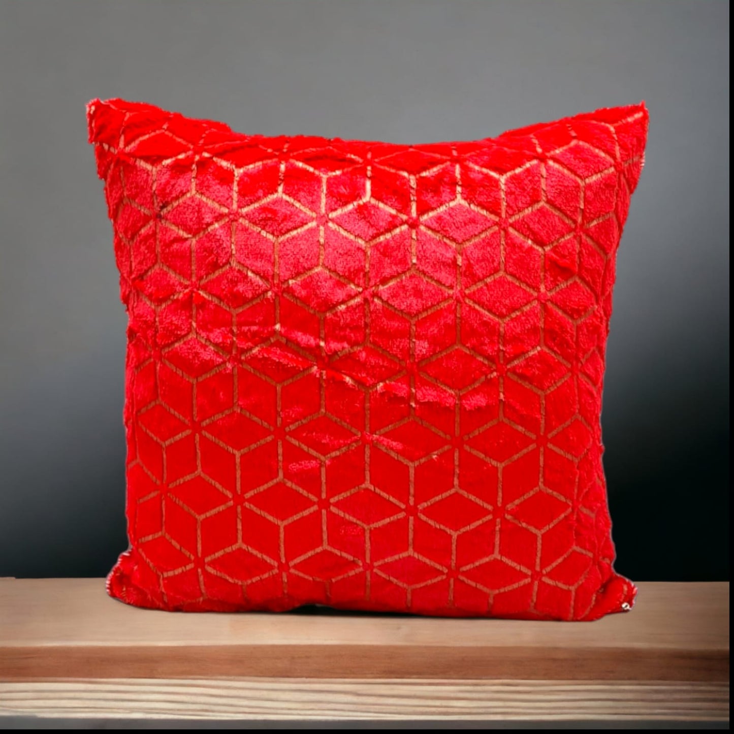 Solid Plush Luxury Pillowcase Creative Rhombus Geometry Pattern Sofa Decorative Cushion Covers Fashion Plaids Pillows Decor Home 17x17 inch