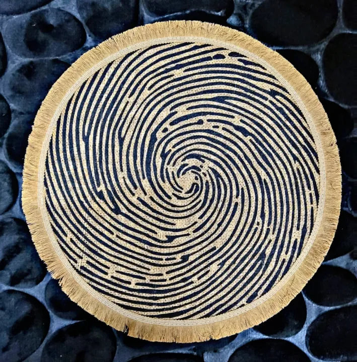 Round Placemat Table Non-Slip Jute Mats for Dining Table Decoration Accessories Kitchen Placemats Coffee Coasters Party Dinner 15x15 inh