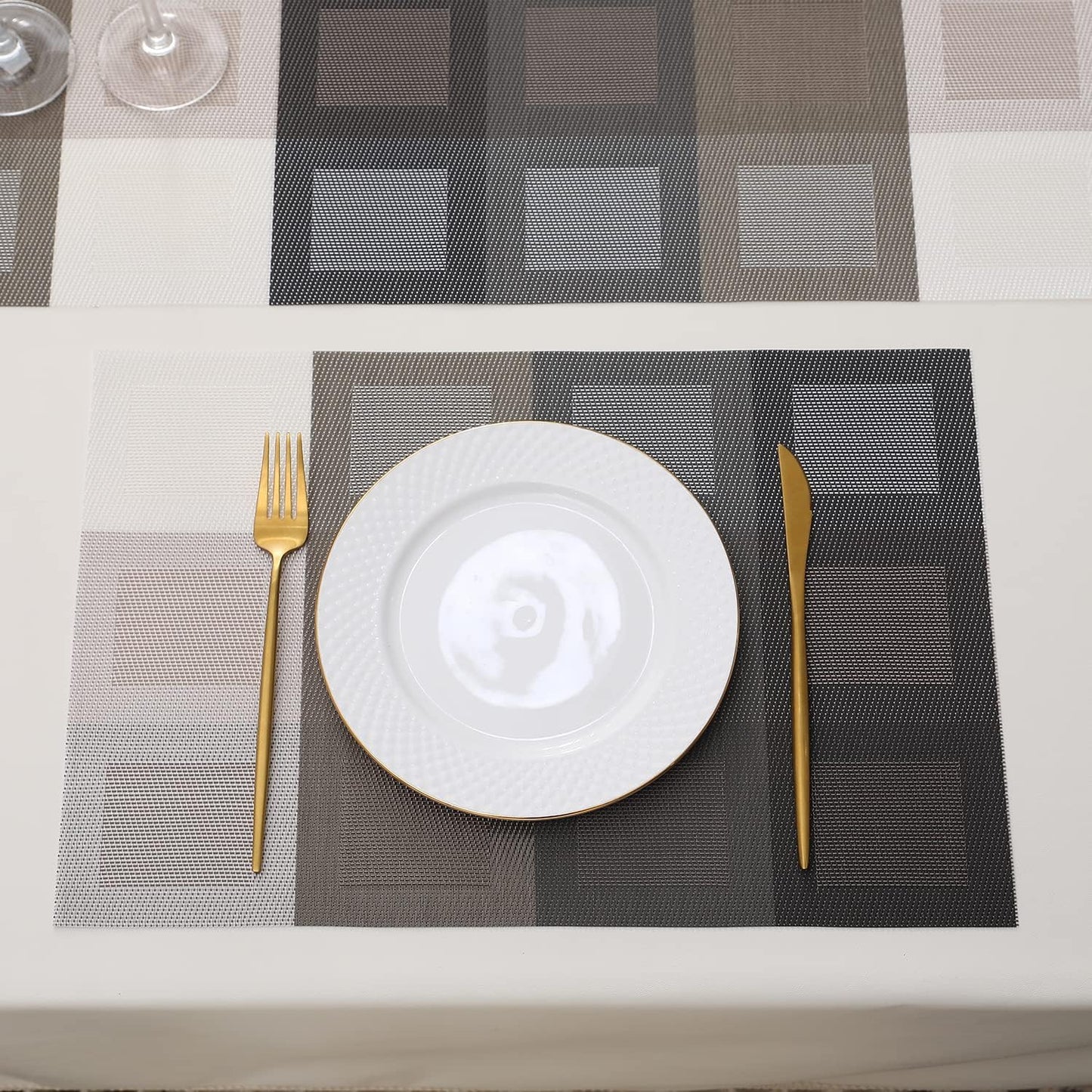 7 Pcs Dining Table Mat & Runner Set – Washable, Heat Resistant New Design