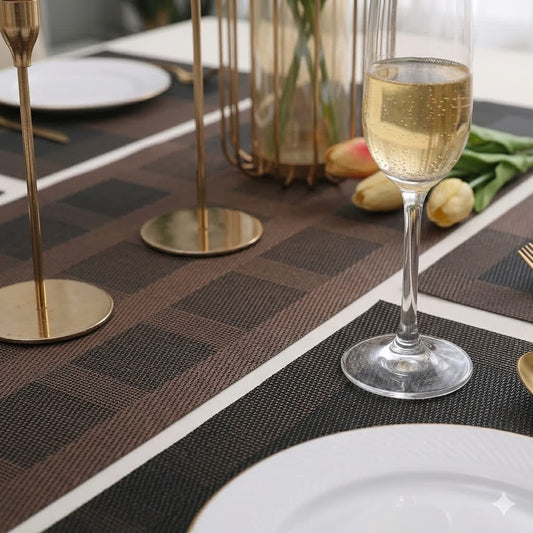 7 Pcs Dining Table Mat & Runner Set – Washable, Heat Resistant New Design B