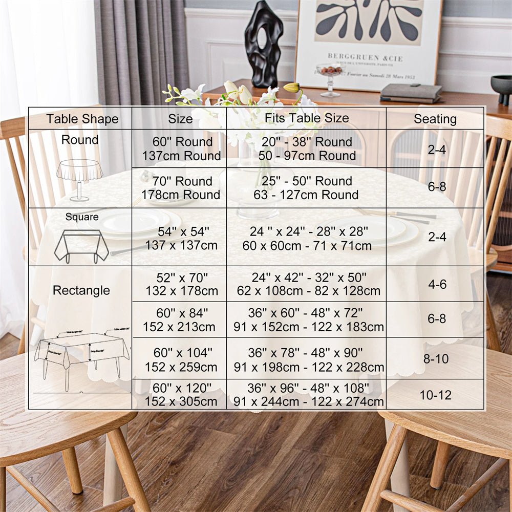 4 6 & 8 Seater White Color Table Sheet