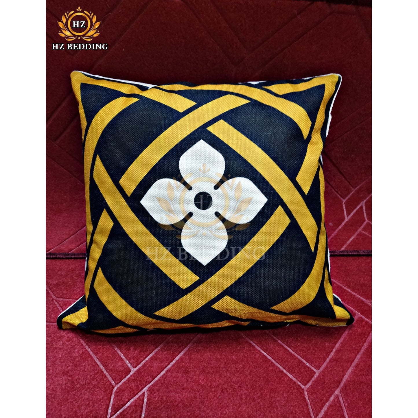 Creative Style Geometric Yellow Pillowcase Decor Cushion Sofa DIY Printed Pillow Chair Car Cushion Home Decoration