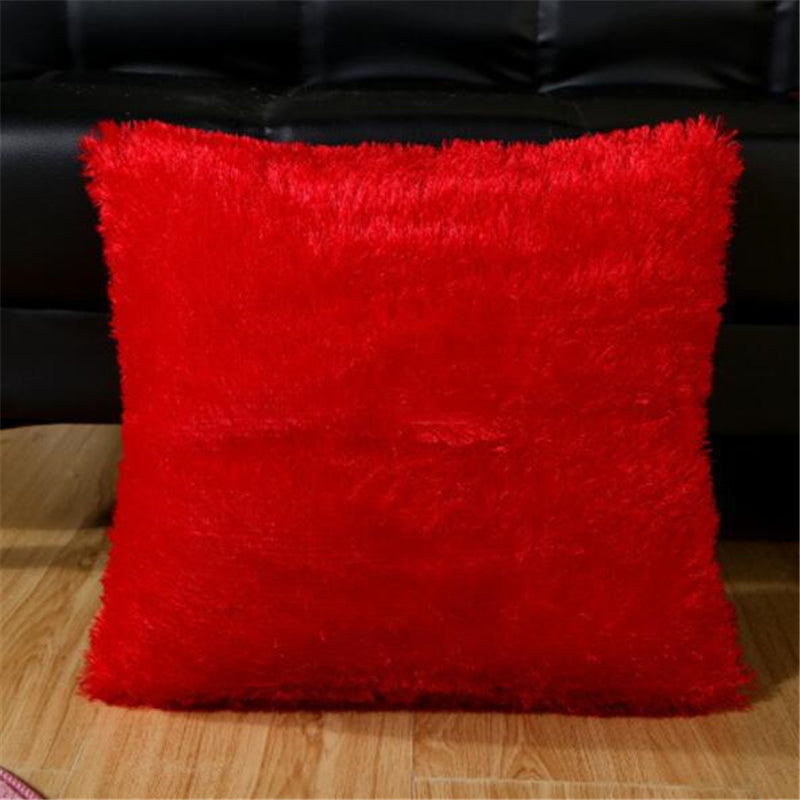 Cushion Case Plush Cushion Cover Home Decor cushion Covers Sofa Decorative Soft Fur Cushion Cover 15 x 15