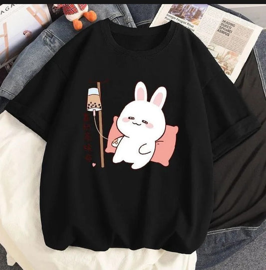 Trendy Half Sleeve DTF Printed T-Shirt for Women – Stylish & Comfortable