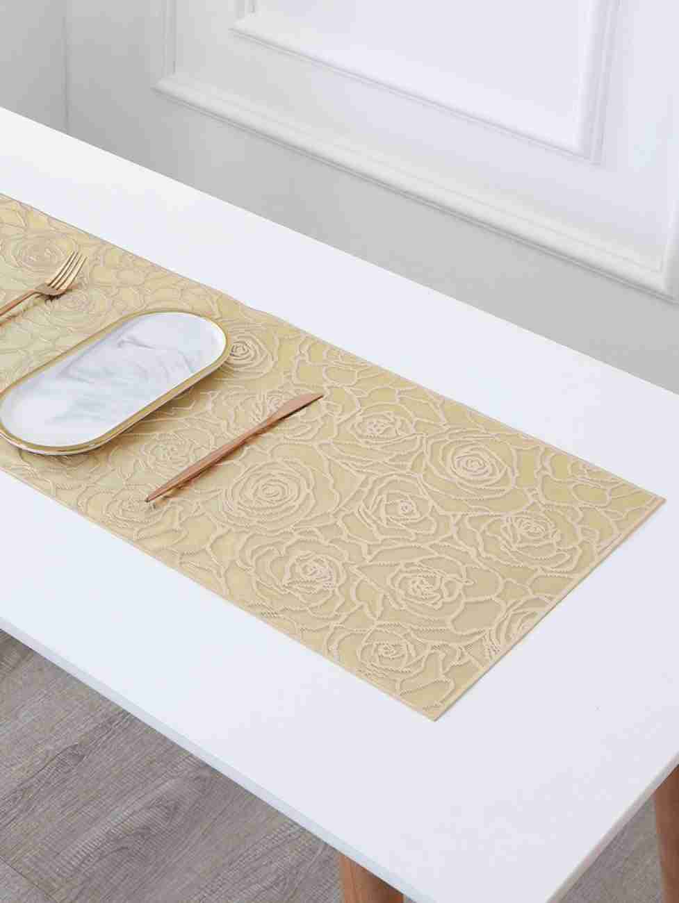 3 Feet New Rose Design Table Runner, Center Table Dressing Table Non-Slip Table runner Stylish and Classic for most attractive table