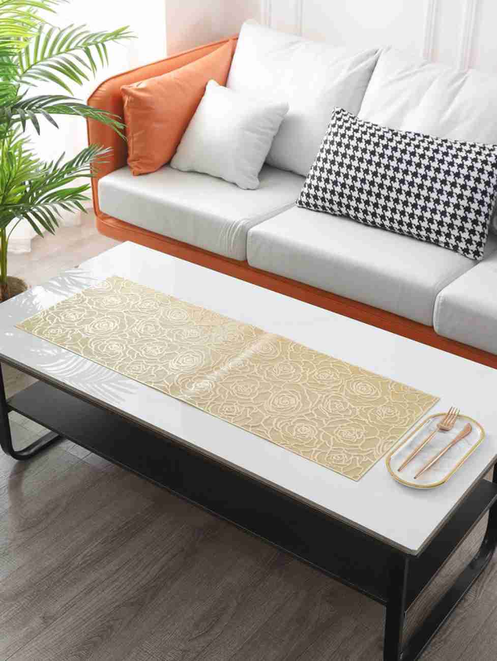 3 Feet New Rose Design Table Runner, Center Table Dressing Table Non-Slip Table runner Stylish and Classic for most attractive table