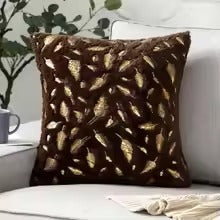 Bronzing Feather Pillow Case Plush Super Soft Square Faux Throw Pillow Covers Sofa Cushion Covers Pillow Case