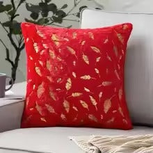 Bronzing Feather Pillow Case Plush Super Soft Square Faux Throw Pillow Covers Sofa Cushion Covers Pillow Case