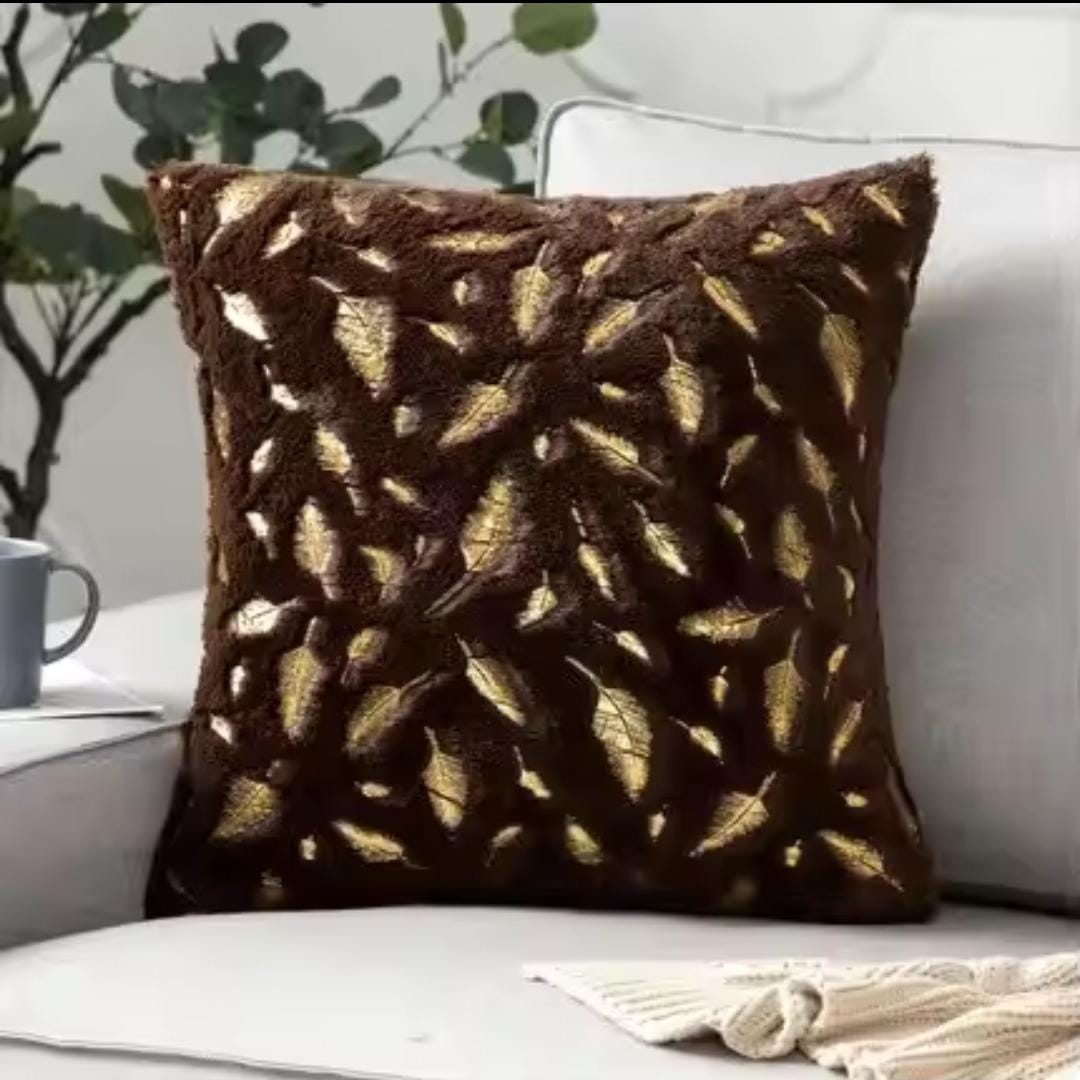 Bronzing Feather Pillow Case Plush Super Soft Square Faux Throw Pillow Covers Sofa Cushion Covers Pillow Case