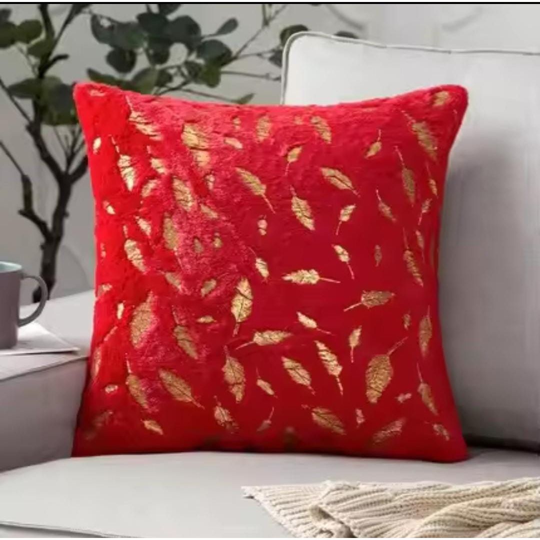 Bronzing Feather Pillow Case Plush Super Soft Square Faux Throw Pillow Covers Sofa Cushion Covers Pillow Case