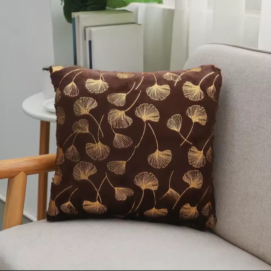 Bronzing Feather Pillow Case Plush Super Soft Square Faux Throw Pillow Covers Sofa Cushion Covers Pillow Case