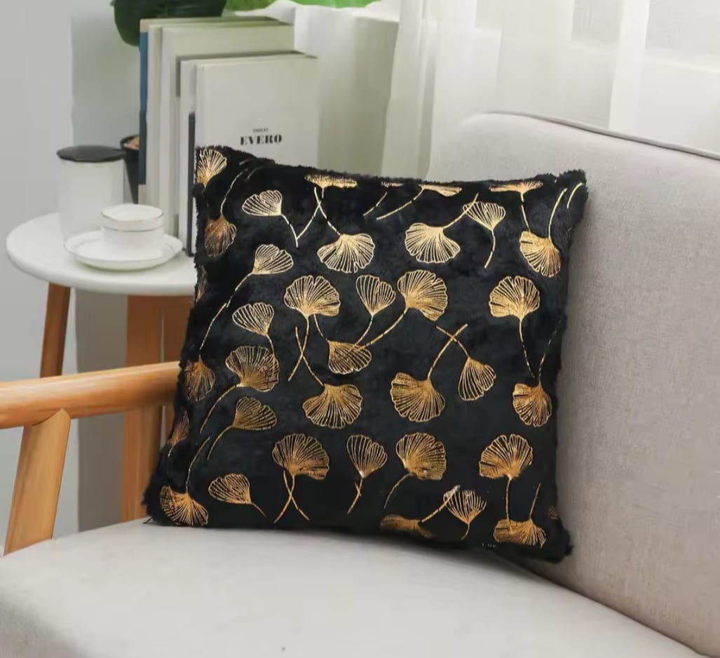 Bronzing Feather Pillow Case Plush Super Soft Square Faux Throw Pillow Covers Sofa Cushion Covers Pillow Case