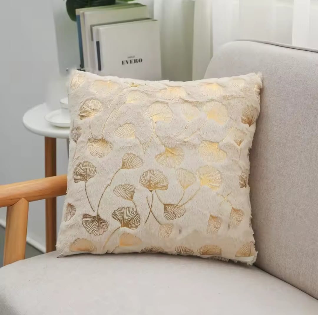 Bronzing Feather Pillow Case Plush Super Soft Square Faux Throw Pillow Covers Sofa Cushion Covers Pillow Case