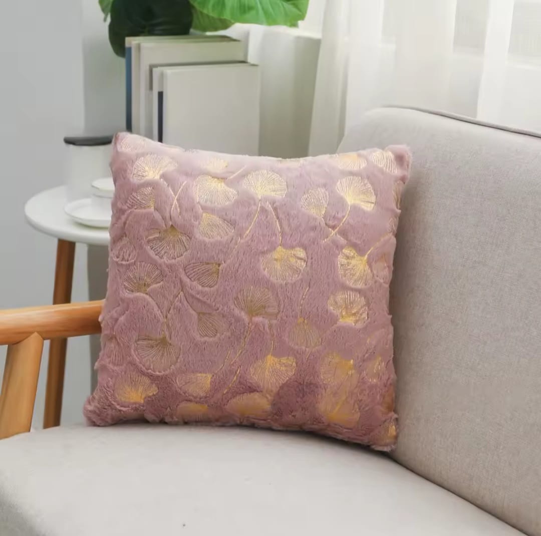 Bronzing Feather Pillow Case Plush Super Soft Square Faux Throw Pillow Covers Sofa Cushion Covers Pillow Case