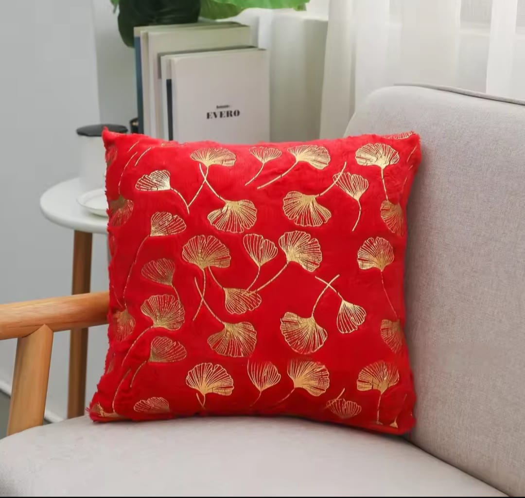 Bronzing Feather Pillow Case Plush Super Soft Square Faux Throw Pillow Covers Sofa Cushion Covers Pillow Case
