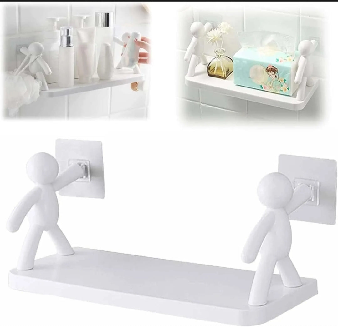 Self-adhesive Wall-Mounted Character Shelf