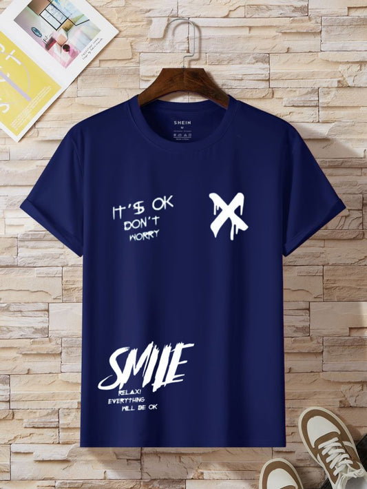 Smile X Printed Cotton T-Shirt – Men’s Summer Casual Wear