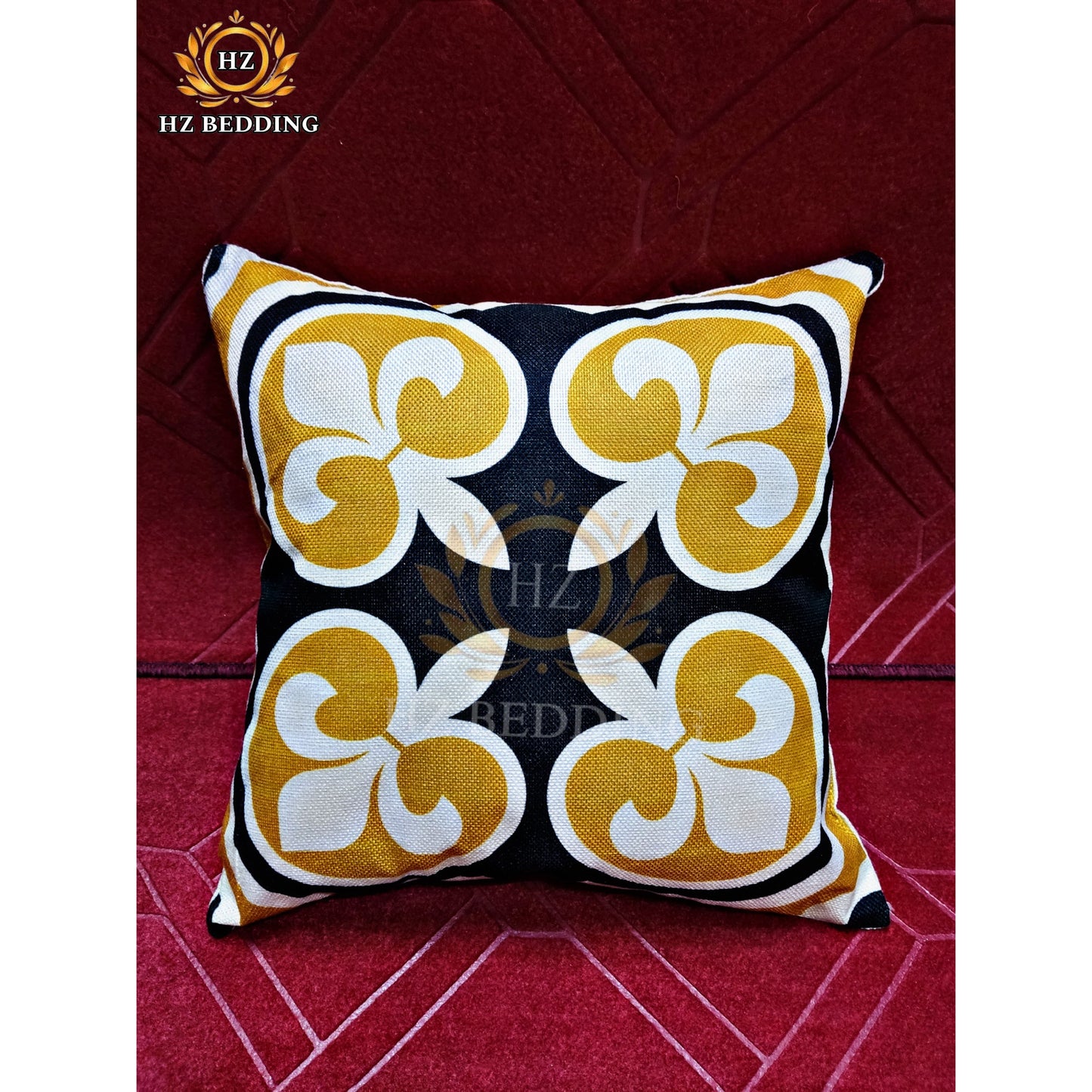 Creative Style Geometric Yellow Pillowcase Decor Cushion Sofa DIY Printed Pillow Chair Car Cushion Home Decoration