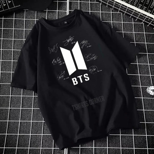 Trendy BTS Signature Cotton T-Shirt for Women – Half Sleeves
