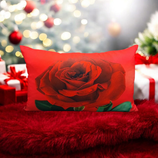 Colorful Sunflower Rose Pillow Cover 12x20 Inch