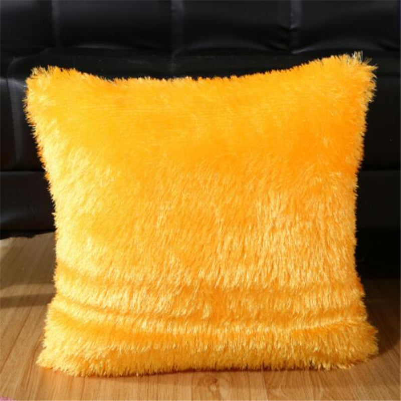 Cushion Case Plush Cushion Cover Home Decor cushion Covers Sofa Decorative Soft Fur Cushion Cover 15 x 15