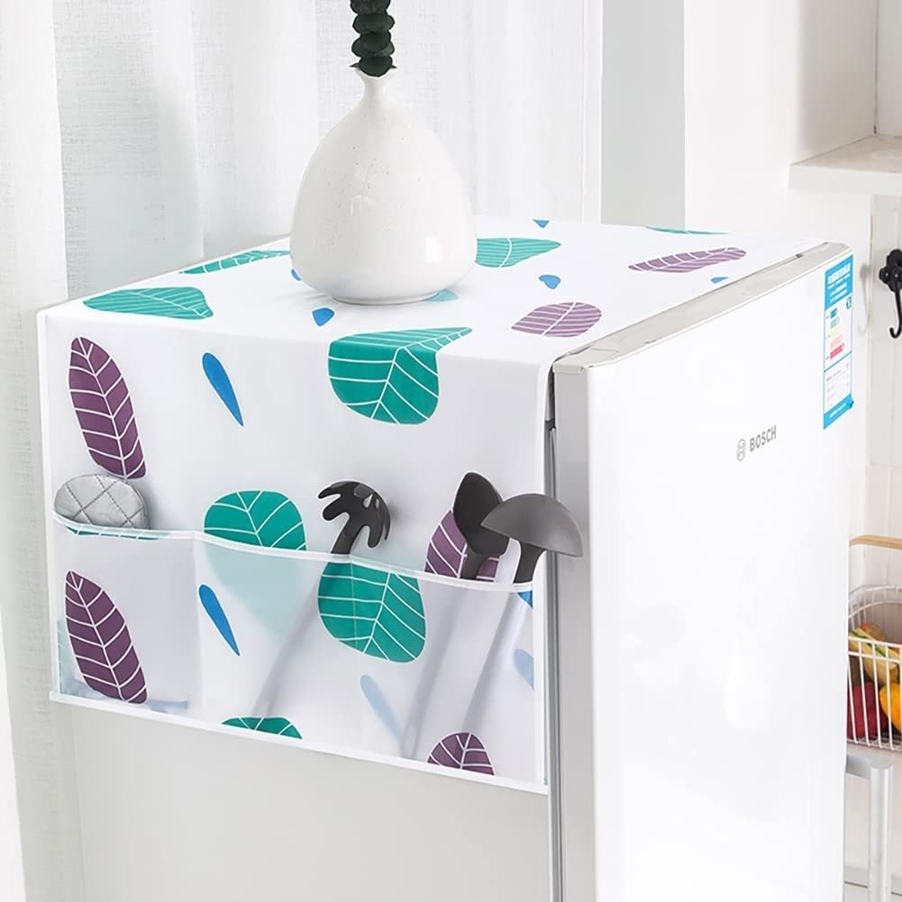 Dust-proof Fridge Cover With Pockets