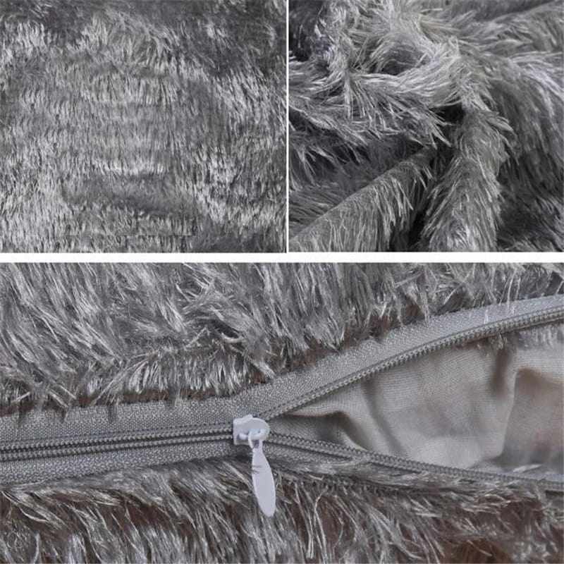 Cushion Case Plush Cushion Cover Home Decor cushion Covers Sofa Decorative Soft Fur Cushion Cover 15 x 15