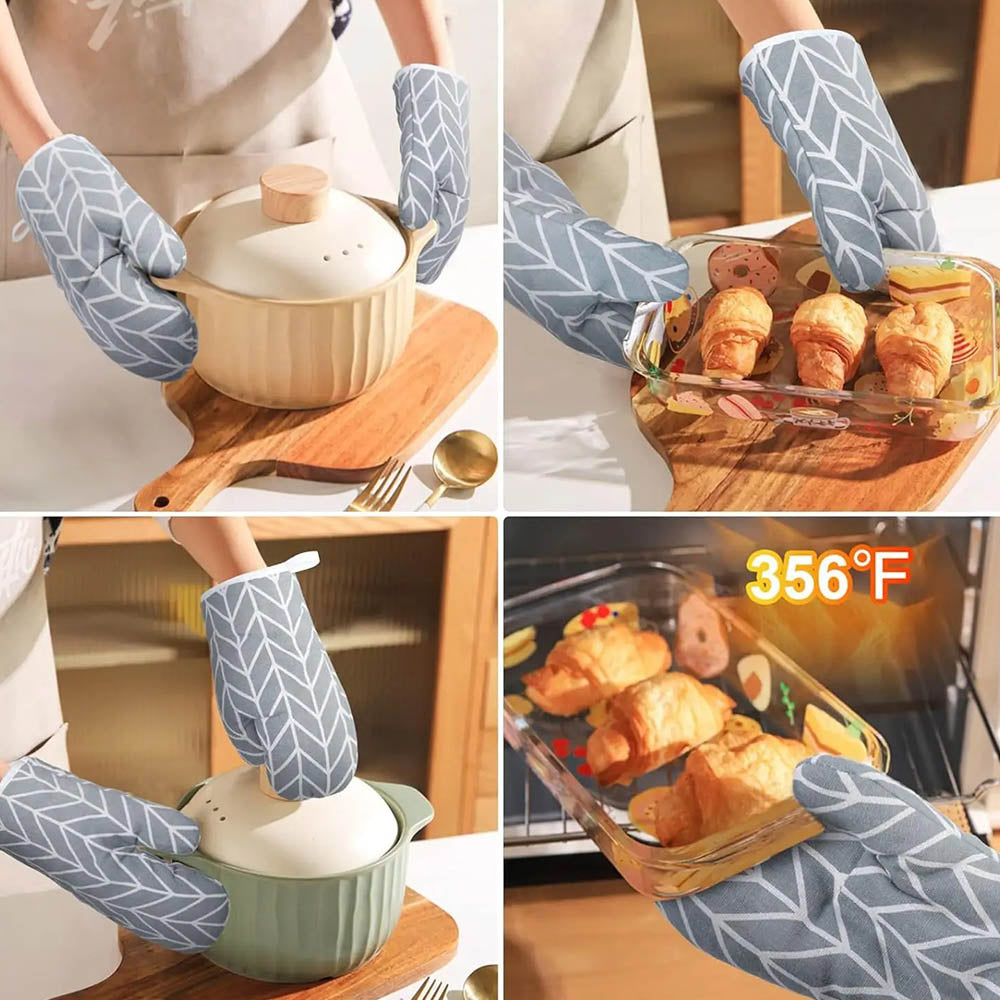 2pcs Heat-insulating Gloves, Anti-scald Microwave Gloves, High Temperature Resistant Kitchen Baking Oven Gloves