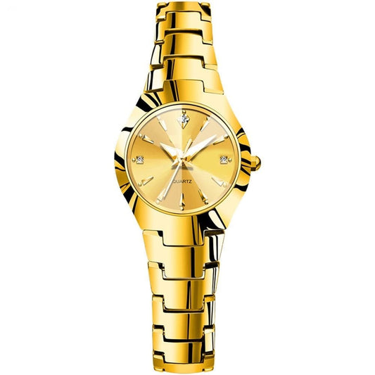 Women's Luxury Golden Watch – Imported Classic Design | Stylish Fashion Timepiece