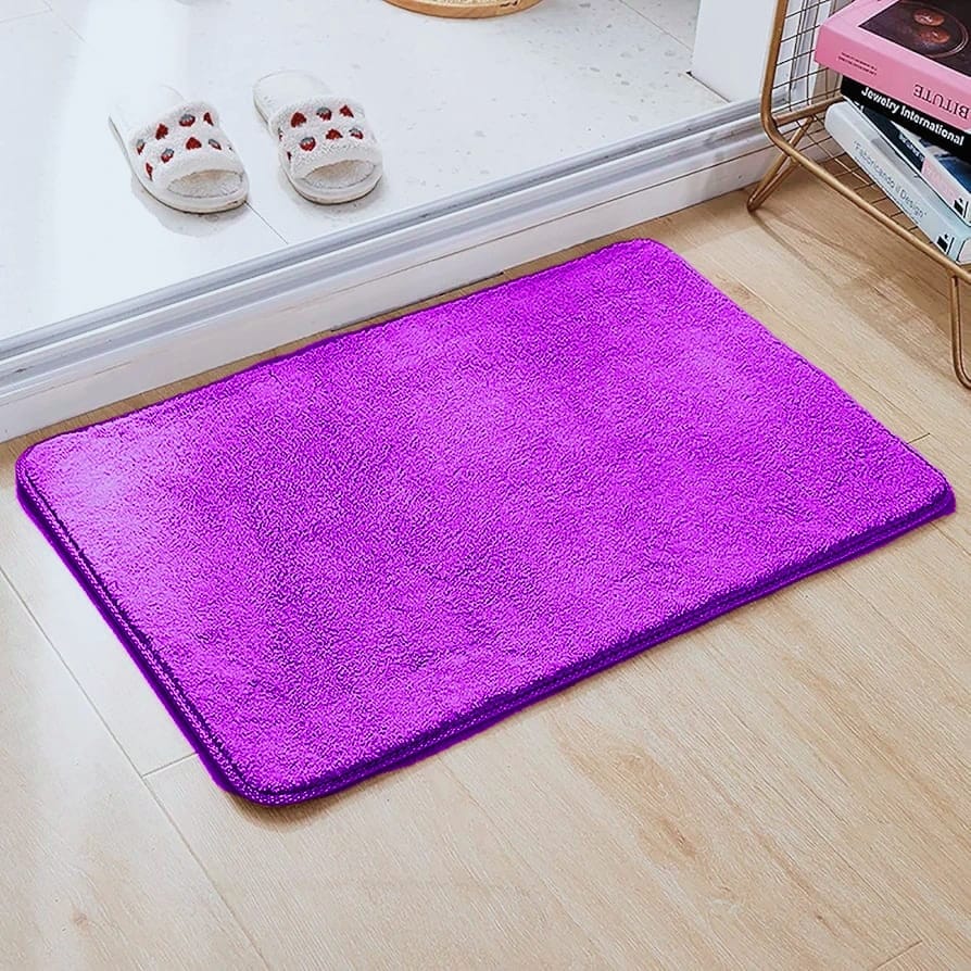 Soft Plain Decorative Floor Mat – Washable Door Mat, Multi Colours