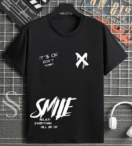 Smile X Printed Cotton T-Shirt – Men’s Summer Casual Wear