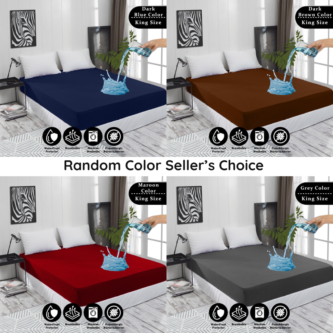 Single Bed Waterproof Mattress Cover King Size Matress Cover Water proof Double Bed Fitted Bedsheet & Mattress Protector