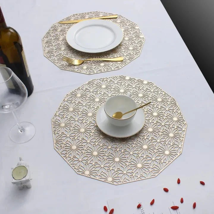 2/4/6/8 Evevda Rose Placemats Design Round 15 inch