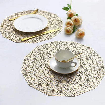 2/4/6/8 Evevda Rose Placemats Design Round 15 inch