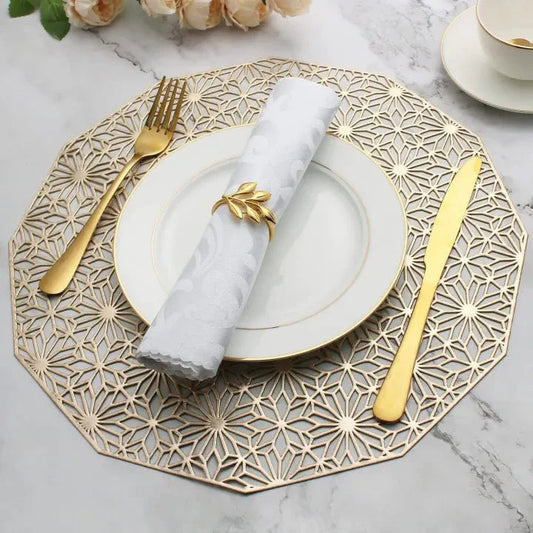 2/4/6/8 Evevda Rose Placemats Design Round 15 inch