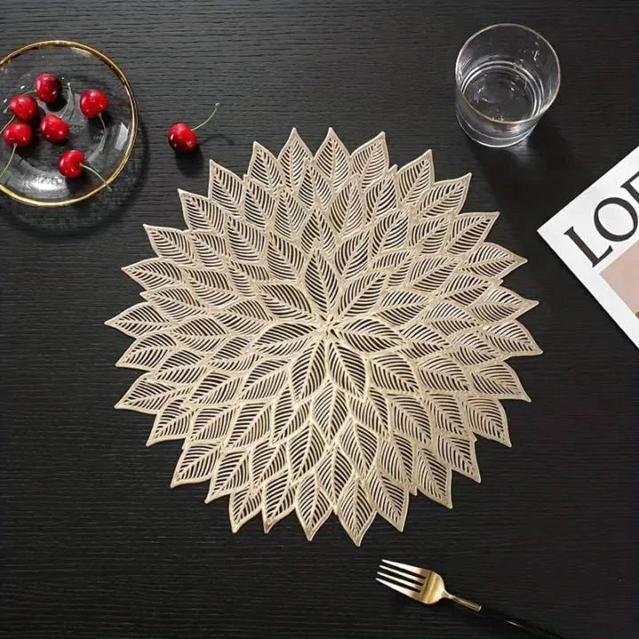 2/4/6/8 Hibiscus Flower Table Mat PVC