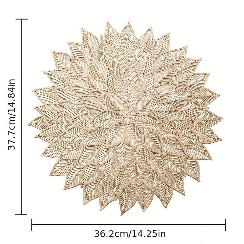 2/4/6/8 Hibiscus Flower Table Mat PVC