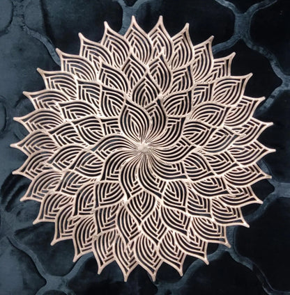 2/4/6/8 PVC Flower Placemats Placemats Round 15 inch