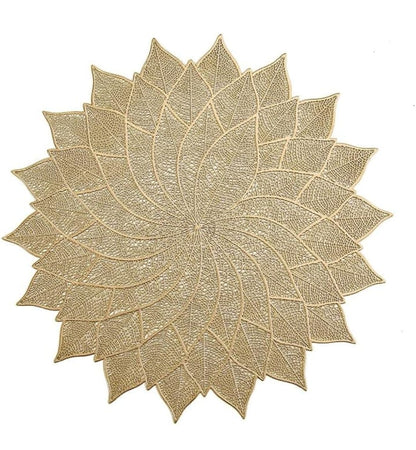 2/4/6/8 PVC Leaf Shape Placemats