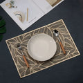 2/4/6/8 PVC Leave Placemats Rectangle 12x18